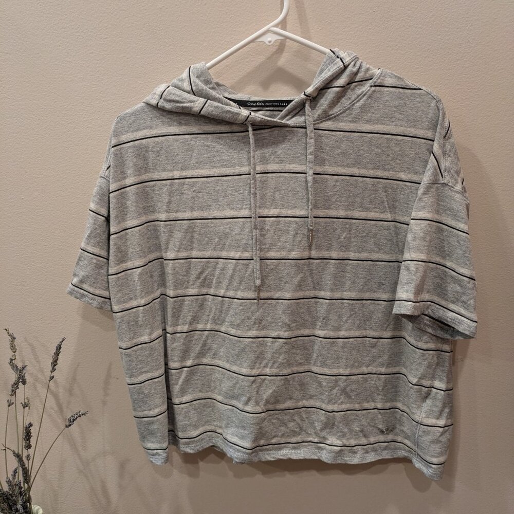 Calvin Klein Striped Hooded T-shirt